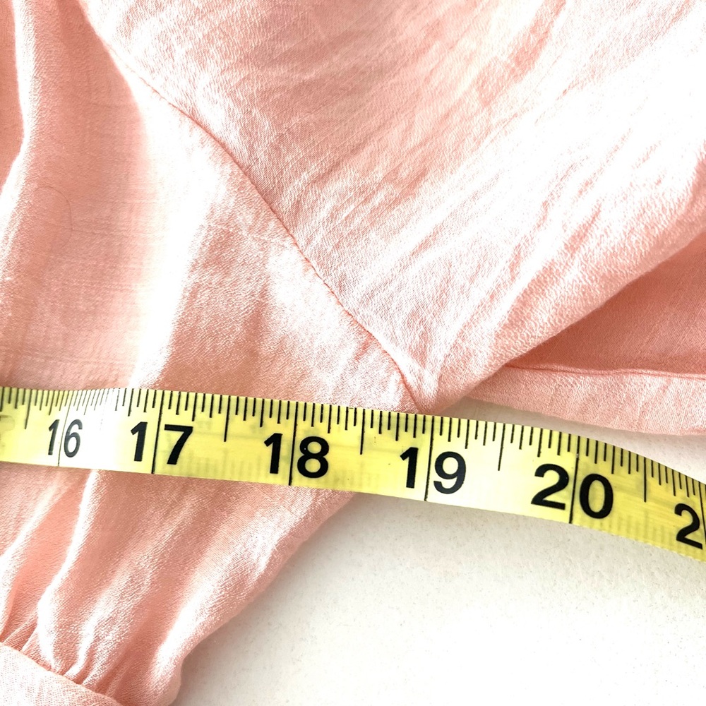 Altar’d State Blush Pink Puff Sleeve Babydoll Mini Dress Cottagecore Large - Picture 6 of 10